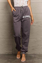 Simply Love Simply Love Full Size Drawstring Angel Graphic Long Sweatpants Dark Gray