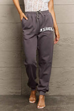 Simply Love Simply Love Full Size Drawstring Angel Graphic Long Sweatpants Dark Gray Woman Sweatpants