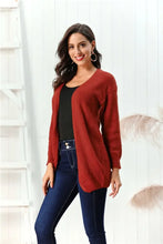 Open Front Long Sleeve Cardigan Woman Outerwear