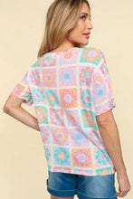 Haptics Flower Print Round Neck Short Sleeve T-Shirt Woman T Shirts