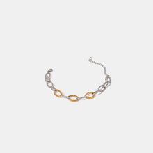 18K Gold-Plated Stainless Steel Bracelet Silver One Size