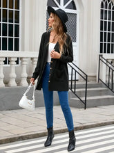 Ribbed Button Down V-Neck Long Sleeve Cardigan Woman Outerwear