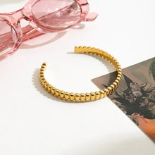 18K Gold-Plated Chain Link Open Bracelet