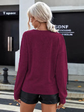 Lace Detail V-Neck Long Sleeve Top Woman Blouses