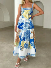 Pocketed Printed Sleeveless Cami Dress Casual Dresses