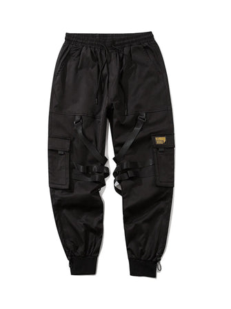 Men's Plus Size Elastic Waist Joggers Black