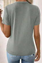 Solid Color Round Neck T Shirt