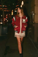 MABLE M Bomber Varsity Jacket with Patch Detail Woman Outerwear