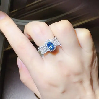 1 Carat Moissanite Zircon 925 Sterling Silver Ring Silver Rings