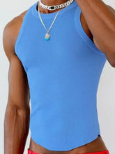 Men's Full Size Round Neck Tank Plus Size Mens Tops