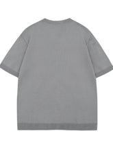 Men's Textured Cable Knit Short Sleeve Top Gray