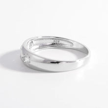 925 Sterling Silver Inlaid Zircon Ring Rings