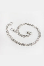 Double Layered Iron Chain Belt with Lock Charm Belts