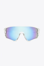 Polycarbonate Shield Sunglasses Light Blue One Size Sunglasses