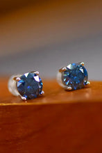 2 Carat Moissanite Four-Prong Platinum-Plated Earrings Earrings