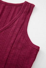 Ribbed Textured Exposed Stitching Knit Tank Top Tanks & Camis