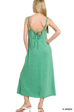 Zenana French Terry Twisted Strap Midi Dress Casual Dresses