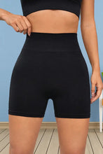 Wide Waistband Sports Shorts Black Woman Activewear