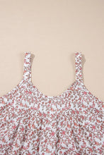 Floral Pleated Detail Scoop Neck Tank Tanks & Camis