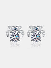 1 Carat Moissanite 925 Sterling Silver Stud Earrings Silver One Size