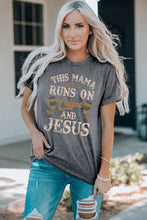 Slogan Graphic Round Neck Tee Mid Gray