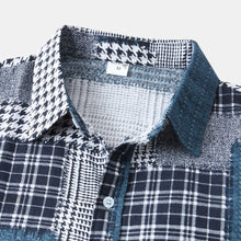 Men's Plus Size Plaid Short Sleeve Button-Up Shirt