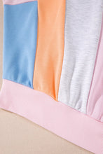 Color Block Round Neck Long Sleeve Sweatshirt Woman Sweatshirts