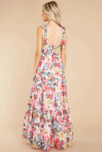 Floral Square Neck Wide Strap Maxi Dress Woman Maxi Dress
