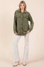 BOMBOM Checkered Button Down Dropped Shoulder Shacket Woman Outerwear