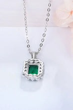 1.5 Carat Lab-Grown Emerald Pendant 925 Sterling Silver Necklace Necklaces