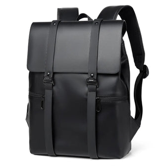 PU Leather Adjustable Strap Backpack Bag Black One Size