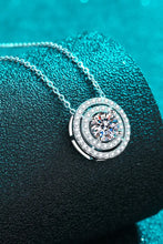 Moissanite Round Pendant Rhodium-Plated Necklace Necklaces