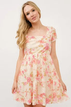And The Why Square Neck Tiered Floral Fishnet Dress Multi Casual Dresses