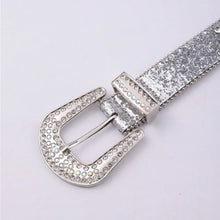 PU Leather Rhinestone Belt Belts