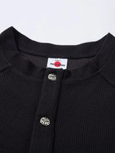 Men's Henley Structured Waffle-Knit T-Shirt
