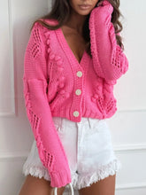 Button Up V-Neck Cardigan
