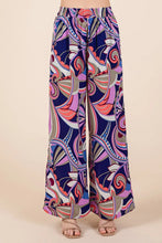 Mittoshop Abstract Print Elastic Waist Wide Leg Pants COBALT MULTI