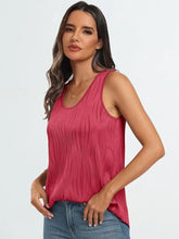 Round Neck Wide Strap Tank Tanks & Camis