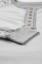 Exposed Seam Leopard Long Sleeve Sweatshirt Woman Sweatshirts