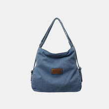 Adjustable Strap Denim Shoulder Bag Light One Size