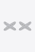 925 Sterling Silver X-Shape Moissanite Earrings