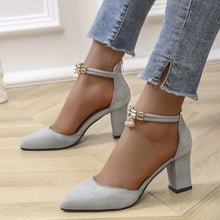 Point Toe Block Heels Pumps woman pumps