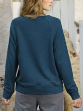 Shiny Round Neck Long Sleeve Sweatshirt Woman Sweatshirts