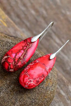 Handmade Teardrop Shape Natural Stone Dangle Earrings Earrings