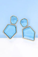 Geometrical Shape Zinc Alloy Frame Resin Dangle Earrings Earrings
