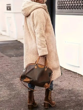 Full Size Zip Up Sherpa Hooded Coat Woman Outerwear