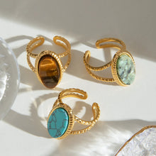 3 Piece 18K Gold-Plated Open Ring