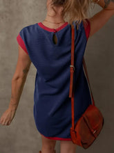 Round Neck Cap Sleeve Mini Dress Casual Dresses