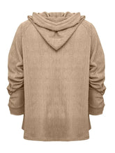 Full Size Drawstring Long Sleeve Hoodie Woman Sweatshirts