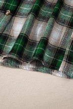 Drawstring Pocketed Plaid Hooded Jacket Woman Outerwear